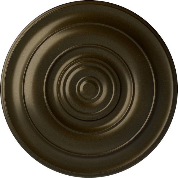 Ekena Millwork Niobe Ceiling Medallion (Fits Canopies up to 8 5/8"), Hand-Painted Green Gold, 18"OD x 1 1/2"P CM18NIGGS - main